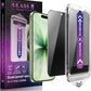 Privacy Screen Protector for iPhone 17, iPhone 16 Pro 6.3-Inch, Auto Dust Removal, 9H Tempered Glass, Full Cover, Anti-Fingerprint, Easy Installation,2 Pack