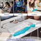 Cloud Wrist Rest for Keyboard and Mouse, Memory Foam PU Leather Keyboard Wrist Rest with Ergonomic Support, Non-Slip Base, Cute Arm Rest Pad & Palm Cushion, Office Desk Accessory, Scuba Blue