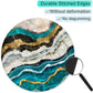 ITNRSIIET Round Mouse Pad with Stitched Edge Premium-Textured Waterproof Non-Slip Rubber Base Desktop Protection Mat Diameter 8.7 inches, Abstract Light Luxury