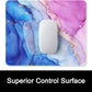 ITNRSIIET Mouse Pad with Stitched Edge Premium Textured Smooth Precise Operation Waterproof Washable Non-Slip Rubber Base Desktop Protection Mat, 10.2×8.3×0.12 inches, Blue Purple Marble Art