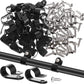Hicarer 50 Pack R-Type Cable Clip Wire Clamp, Nylon Screw Mounting Cord Fastener Clips with 50 Pack Screws for Wire Management (Black, 1/2 Inch)