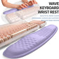 2-in-1 Ergonomic Set, Wave Keyboard Wrist Rest and Massage Slope Mouse Pad Wrist Support, Rebound Memory Foam for Relieve Carpal Tunnel Syndrome and Wrist Pain (Lavender Purple)