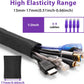 16.4ft 1/2inch Cord Cover, YCLYC Cord Protectors from Pets no Chew, Flexible Cord Covers for Pets, Easy Cable Management Sleeve, Wire Covers for Cords, Wire Protector for Pets, Audio, Computer