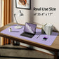 YSAGi Leather Desk Protector, Office Mat, Large Mouse Mat, Non-Slip PU Leather Blotter, Laptop Desk, Waterproof Writing Pad for Office and Home (Light Purple, 35.4" x 17")