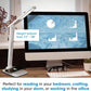 OttLite Charge Up LED Desk Lamp with Wireless Qi Charging & USB Charging Port, with ClearSun LED Technology - Adjustable Neck, 3 Color Temperature Modes, Reduces Eyestrain - Travel-Friendly Task Lamp