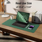 YSAGi Leather Desk Pad Protector, Office Desk Mat, Large Mouse Pad, Non-Slip PU Leather Desk Blotter, Laptop Desk Pad, Waterproof Desk Writing Pad for Office and Home (Jade Green, 23.6" x 13.8")