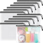 Umriox Small Zipper Pouch, 9.5x7.1 in (Black, 12 Packs), Zipper Bags with Zipper for Office Supplies Travel Accessories