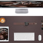 Leather Desk Pad Blotter,Mouse Pad,Office Desk Mat, Non-Slip PU Leather Desk mat,Large Desk mat,Waterproof Keyboard mat for Office/Home/Decor (Coffee,35" x 17")