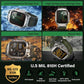 Military Smart Watch for Men, 2.02" Outdoor Sport Smartwatch with Flashlight, Heart Rate Blood Oxygen Blood Pressure Sleep, 100+ Sport Modes Fitness Tracker Compatible Android and iOS Green