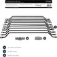 StarTech.com Horizontal Lacing Bar (10 Pack) w/ 4 inch Offset at 75 Degrees- Server Rack Cable Management - 19" Network Rack-Mount Cord Organizer Bars, TAA (CMLB104)