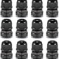 QILIPSU 12pcs 1/2" NPT Cable Gland Waterproof IP68 Nylon Cable Pass Through Cord Grip Connector Strain Relief Wire Grommet