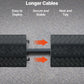 VEVOR 2 Pack Drop Over Cable Cover, 2 Channel Heavy Duty Cable Hose Protector Ramp, 38.3'' Floor Cord Cover, 17,500 lbs/Axle Load Capacity, for Traffic Areas, Indoor, Outdoor, Home, Office, Warehouse