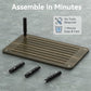 2 Pack Bamboo Monitor Stand Riser, 4 Adjustable Height, Laptop Stand with Airflow Vents, Desk Organizer for Computer, PC, Printer (Wenge)