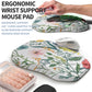 2-in-1 Ergonomic Set, Wave Keyboard Wrist Rest and Massage Slope Mouse Pad Wrist Support, Rebound Memory Foam for Relieve Carpal Tunnel Syndrome and Wrist Pain (Pink Flowers)
