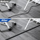 4ft Cord Hider Floor, Heavy Duty Cord Covers for Wires on Floor, Black Floor Cable Management, Hide Cord Cover Floor, Electrical Cable Hider Cord Protector Floor, Cable Cavity: 0.78" W x 0.32" H