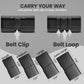 Phone Holster for Men & Women, Horizontal Cell Phone Case, Fits iPhone 17/16/15/14/13/12 Pro Max, Belt Clip/Loop Carrying Phone Pouch Holder, Black X-Large
