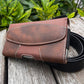 Leather Phone Holster for Men with Belt Clip, Cell Phone Holder for Galaxy A06/F06/M06/F14/XCover7/Moto Defy 2/BLU G64/TCL 60R/HMD Key,Belt Pouch Case Magnetic Closure (Brown-XXL)