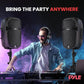 Pyle Wireless Portable PA system - 1000W High Powered Bluetooth Compatible Active + Passive Pair Outdoor Sound Speakers w/ USB SD MP3 AUX - 35mm Mount, 2 Stand, Microphone, Remote - Pyle PPHP1049KT