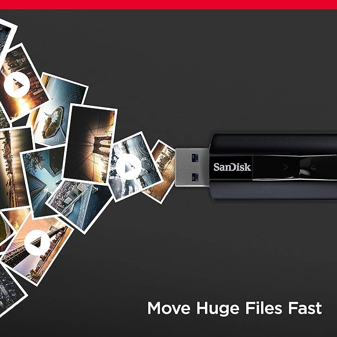 SANDISK 512GB Extreme PRO USB 3.2 Solid State Flash Drive - Up to 420MB/s, Durable Aluminum Metal Casting - SDCZ880-512G-GAM46