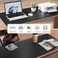 Aothia Leather Desk Pad Protector, Mouse Pad, Office Desk Mat, Non-Slip PU Leather Desk Blotter, Laptop Desk Pad, Waterproof Desk Writing Pad for Office and Home (48"x17", Black)