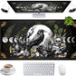 Cute Kawaii Raven Desk Mat XXL Large Extended Gaming Mouse Pad Nature Forest Gothic Mousepad with Stitched Edges, Anime Skull Laptop Keyboard and Mouse Mat Desk Pad for Work Game 31.5x15.7 in