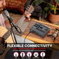 Pyle USB Audio Interface - MIC/LINE - Guitar - AUX Stereo & RCA Inputs - Preset 24 Digital Effects - Phantom Power - Phone/Stereo/Monitor/Headphone Outputs - For Computer Playing & Recording - PMUX9