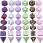 SmartDealsPro Retro Polyhedral Dice Sets with Pouches for D&D DND RPG MTG Dungeon and Dragons Table Board Roll Playing Games D4 D6 D8 D10 D% D12 D20
