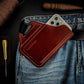 TobbinGear Leather Belt Phone Pouch, Leather Cell Phone Holster, Universal Phone Case with Belt Loops, for Men and Women Large Coffee