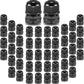 QILIPSU 50pcs 3/8" NPT Cable Gland Waterproof IP68 Nylon Cable Pass Through Cord Grip Connector Strain Relief Wire Grommet