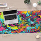 Gaming Desk Mat Skull Desk Pad Extended Mouse Pad XXL, Cool Mouse and Keyboard Mat Big Desktop Mats for Desk, Laptop Mat with Non-Slip Base & Stitched Edges, Office Decor for Men 31.5" x 15.7"