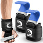 DMoose Fitness Weight Lifting Hooks (Pair) for Deadlifts, Pull Ups, Rows & Shrugs - Anti-Rip Nylon Strap Hand Grips with Thick Wrist Padding - Heavy Duty Wrist Straps for Weightlifting & Gym Workouts