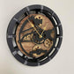 ImprovingLife The Gears Clock Desk Clock 10 inches with Real Moving Gears Convertible into Wall Clock (Vintage Brown)