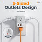 USB C Charger Block 20W PD, TESSAN 4 USB Wall Charger Fast Charging with 3 Outlet Extender Surge Protector, 3 Side Multi Port Adapter, Electric Multiple Outlet Plug for Home Office Dorm Room