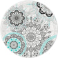 ITNRSIIET Round Mouse Pad with Stitched Edge Premium-Textured Waterproof Non-Slip Rubber Base Desktop Protection Mat Diameter 8.7 inches, Mandala Flowers