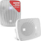 Pyle 5.25" Outdoor Bluetooth Speakers, Waterproof Wall Mount Speaker System with Active/Passive Pair, 600W Power, Weatherproof Housing for Indoor or Outdoor Use, White