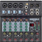 6-Channel Professional DJ Audio Mixer, DJ Controller Sound Mixer DSP 16 Preset Effects, Ideal for Home Party