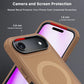 M MYBAT PRO for iPhone Air Case with Belt Clip Holster, [Compatible with Magsafe] w/Screen Protector, Anti-Drop, Shockproof, w 360°Rotating Kickstand, Heavy Duty Protection (Brown)