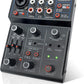 Pyle 3-Channel Professional Wireless DJ Audio Mixer - Bluetooth 5.0 - USB Interface - XLR+6.35mm Mic/Line/Guitar Input - 3.5mm Mic Input - RCA - AUX - Headphone Jack - +48V Phantom Power - PAD33MXUBT