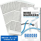 Premium Wire Marker Book for Cable Management, Vinyl-Coated, High-Tack Adhesive, Electric Panel Wire Label Stickers - 10 Pages, 1 Book, Numbered 46-90 (Pack of 5)