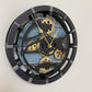 ImprovingLife The Gears Clock Desk Clock 10 inches with Real Moving Gears Convertible into Wall Clock (Aqua Green)
