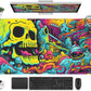 Gaming Desk Mat Skull Desk Pad Extended Mouse Pad XXL, Cool Mouse and Keyboard Mat Big Desktop Mats for Desk, Laptop Mat with Non-Slip Base & Stitched Edges, Office Decor for Men 31.5" x 15.7"