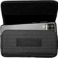 Nylon Cell Phone Holster for Samsung Galaxy A21, A22 5G, Note20 Ultra, S20/S21/S22 Ultra 5G, T-Mobile REVVL 6 Pro - Horizontal Case Canvas Waist Carrying Pouch with Belt Clip/Loops, Black
