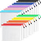 SUNEE Plastic Mesh Zipper Pouch 9x13 in (6 Colors, 18 Packs),Extra Large Water-Resistant Zip Bag for School Office Supplies, Puzzles & Games Organizing Storage