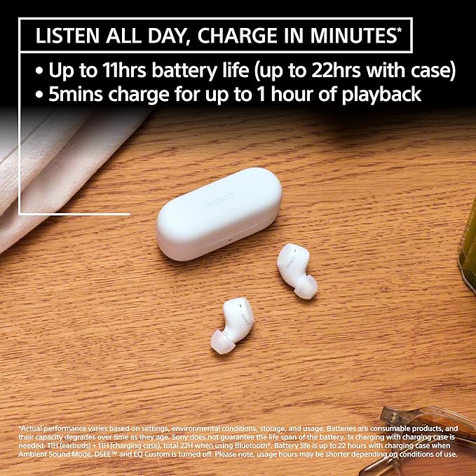 Sony WF-C510 Truly Wireless in-Ear Bluetooth Earbud Headphones with up to 22-Hour Battery, Multipoint-Connection, Mic and IPX4 Water Resistance, Butter Yellow
