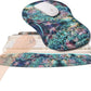 2-in-1 Ergonomic Set, Wave Rise Keyboard Wrist Rest and Massage Bulge Slope Mouse Pad Wrist Support, Cushion Memory Foam Integrated to Relieve Wrist Pain, Galaxy Mandala