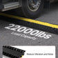 VEVOR Cable Protector Ramp, 2 Channel Heavy Duty 39.37'' Rubber Cord Hose Wire Cover, 2.2''W x 2''H Channel Size, Traffic Speed Bump with Flip-Open Top Cover, for Indoor Outdoor Use