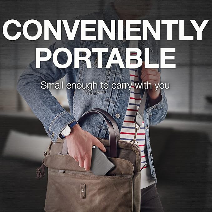 Seagate One Touch, 4TB, Password Activated Hardware encryption, Portable External Hard Drive, Portable External Hard Drive, PC, Notebook & Mac, USB 3.0, Space Gray (STKZ4000404)