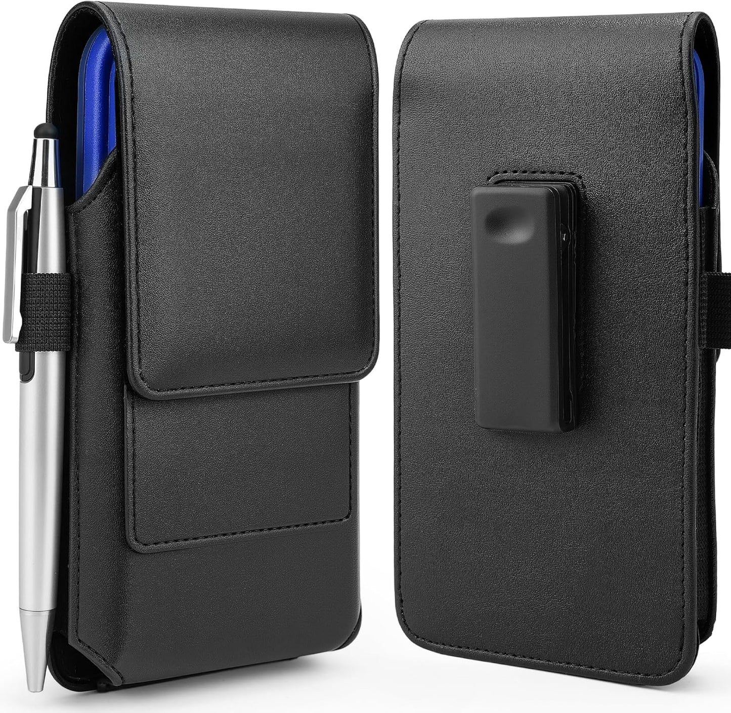Mopaclle Vertical Phone Holster with Rotating Belt Clip, Compatible with iPhone 17 Pro, iPhone 16 15 14 13 12 Pro, Galaxy S25 S24 S23 S22 – Cell Phone Belt Holder for Men Women, Fits with Case On