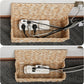 Posprica Cable Management Box with Lid, 2 Pack Handwoven Faux Ratten Cord Hider Organizer Boxes, 2 Side Open Slots Storage Box to Hide Cords and Power Strip for Desk, Floor, Office