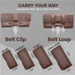 Leather Phone Holster for Men, Horizontal Cell Phone Case, Fits iPhone 17/17 Pro 16/16 Pro 16e 15/15 Pro 14/14 Pro 13/13 Pro 12/12 Pro 11 XR, Belt Clip Phone Pouch Holder, Brown Medium.